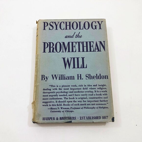 Vintage Psychology and the Promethean Will William H. Sheldon 1936 HBDC - Picture 1 of 11